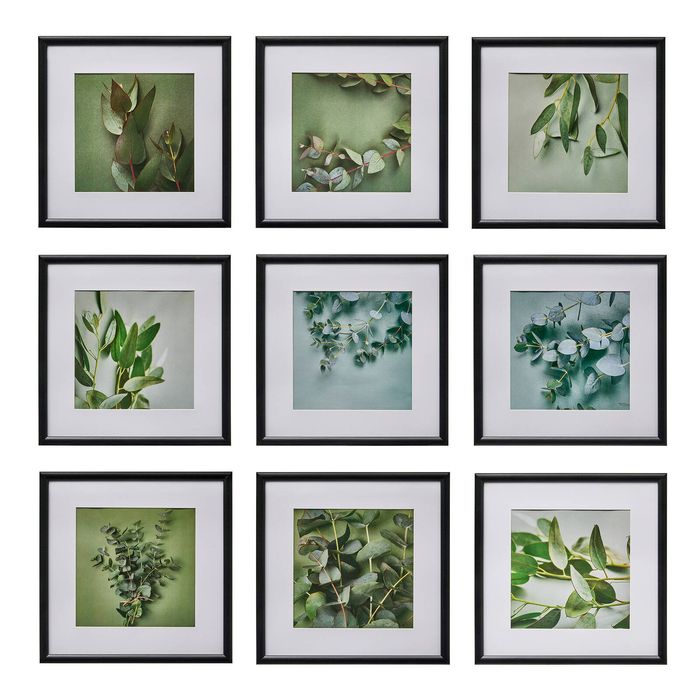 Pixel 30 x 30cm Black Gallery Photo Frames - 9 Pack