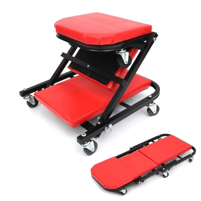Salesbay 36" Foldable Mechanic Z Creeper Car Repair Tool Seat Garage Work Wheel