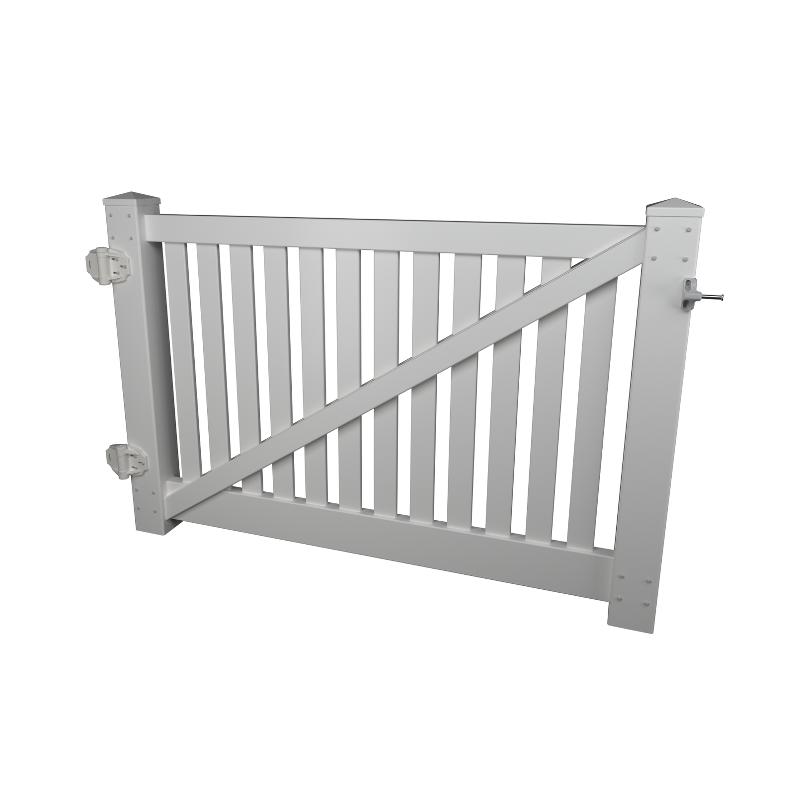 Think Fencing 1800 x 1200mm White Wren PVC Swing Gate