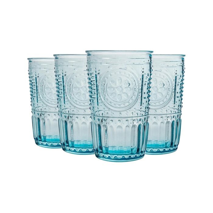 Bormioli Rocco Romantic Ridged Tumbler Glasses Set - 305ml - Pack Of 12