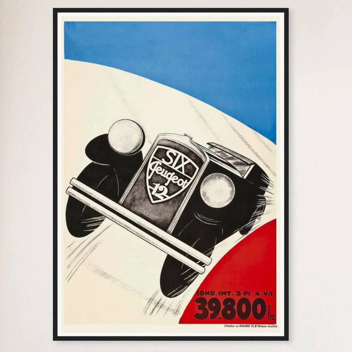 Galrie Stunning Vintage French Automobile Racing Poster with Classic ...