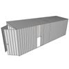 Build-a-Shed 1.5 x 6 x 2m Single Sliding Side Door Skillion Shed - Zinc