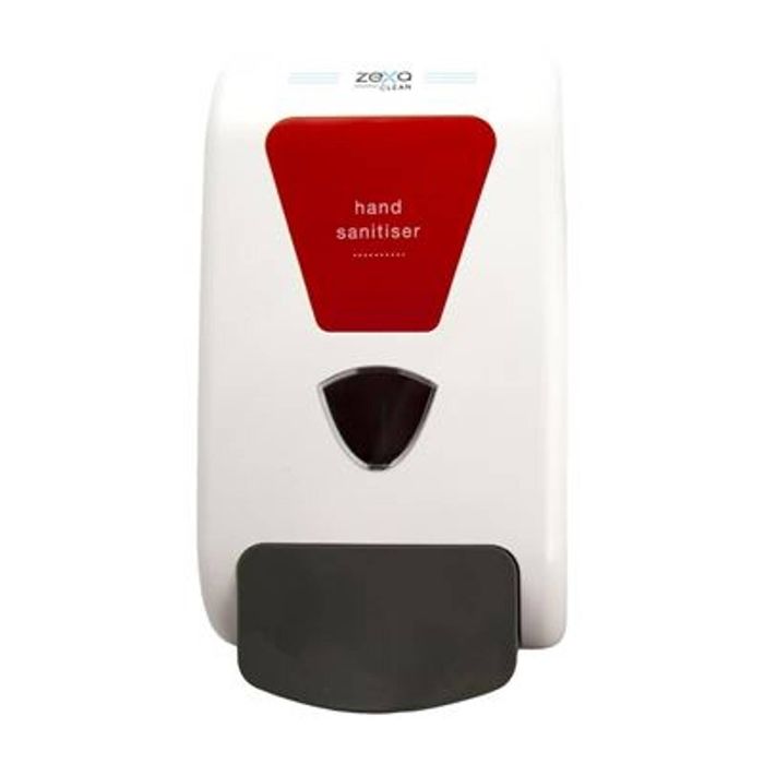 Zexa Manual Dispenser With Hand Sanitiser Fascia Plate Wall Mounted Hand Hygiene Sanitising