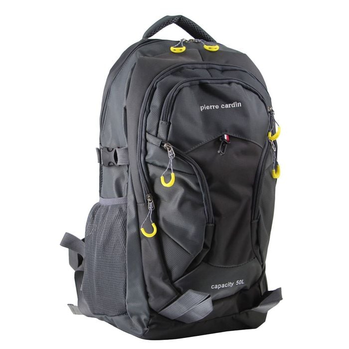 Pierre Cardin Backpack Shoulder  RFID Pocket Travel Outdoor Rucksack Grey
