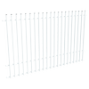 ProtectorAl 1201-2399W x 1500H Pearl White Aluminium Batten Pool Fence Panel with Mid Rail