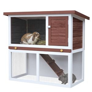 Advwin Rabbit Hutch Wooden Pet House Chicken Coop