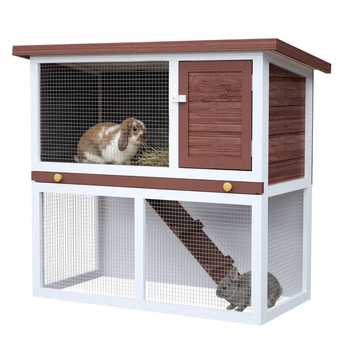 Advwin Rabbit Hutch Wooden Pet House Chicken Coop