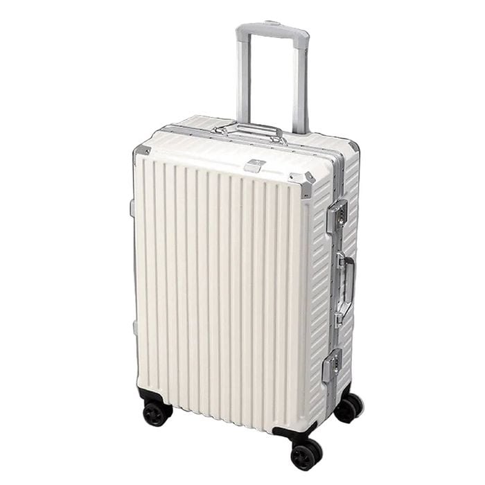 Hardside Trolley Luggage With Usb Port White