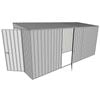 Build-a-Shed 1.5 x 4.5 x 2m Hinged Door Tunnel Shed With Hinged Side Door - Zinc