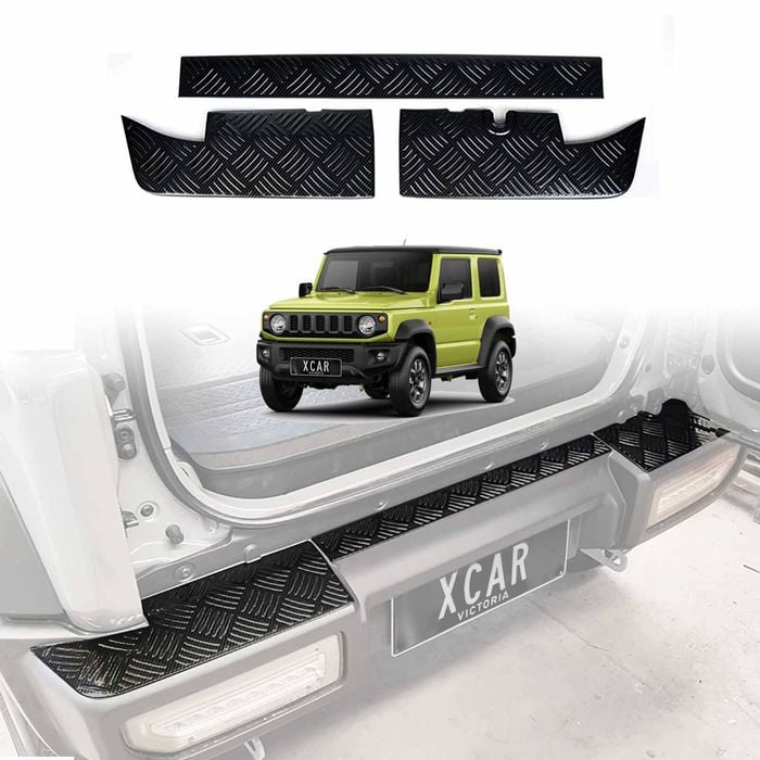 Rear Bumper Guard Trunk Protector Cover for Suzuki Jimny 2018-Onwards Carbon Fiber Style Protection