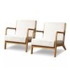 Artiss 2X Armchair Faux Fabric Beige
