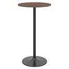 Costway 101cm Round Bar Table for Pub Patio Bistro Brown