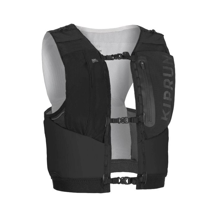Decathlon - Unisex Trail Running Competition Water Bottle Holder Vest - Kiprun Vest 5l Black - Eu 2xs