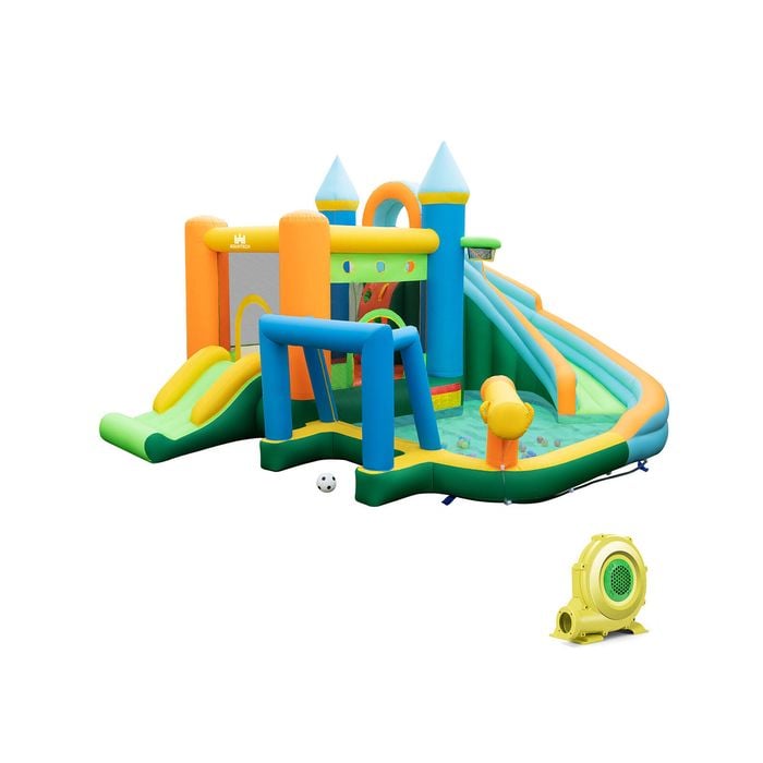Costway Water Park Inflatable Jumping Castle W/air Blower