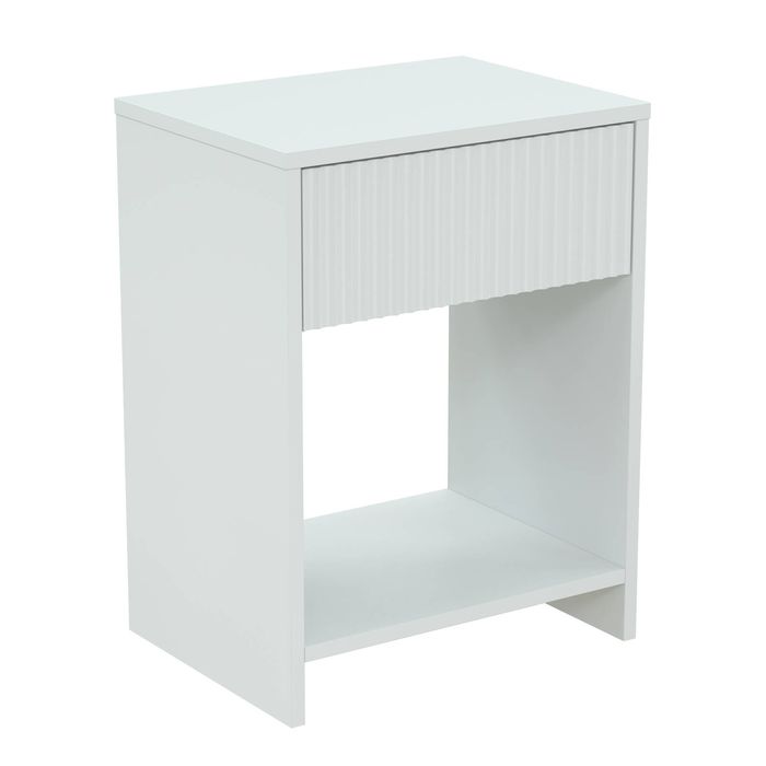 Flexi Storage Living White Corrugated Side Table