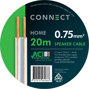 Cable Elect Prepacked Connect 0.75mmx20m Bpspkclr07520