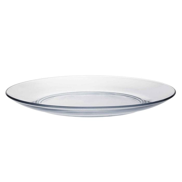 Duralex 6pc Lys Glass Dinner Plates Set - Extra Strong Tempered Dining Tableware - 23.5cm
