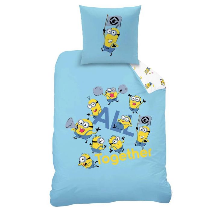 Minions All Together Kids Cotton Quilt Cover Set - Single Bed Size