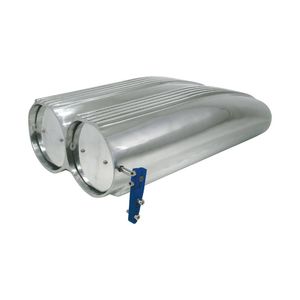 Cal Custom Polished Aluminium Finned Shotgun Scoop to Suit Single or Dual Carb