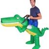 Inflatable Piggyback Ride On Crocodile Adults Costume - One Size