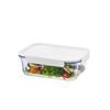 Locknlock Clear Glass White Rectangle Container 2l