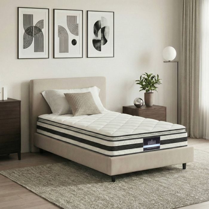 Giselle Bedding 21cm Pillow Top Bonnell Spring King Single Mattress