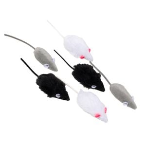 Happy Tails Rattling Mice Cat Toys - 6 Pack