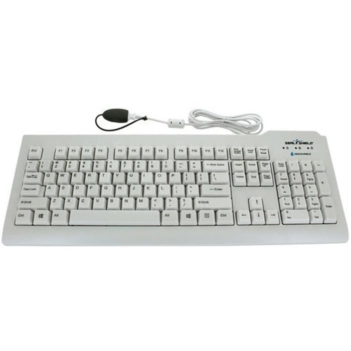 Seal Shield Silver Seal Keyboard - Cable Connectivity - Usb Interface - English (us) - White