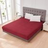 LINENOVA Deep Pocket Ultra-Soft Microfibe Fitted Sheet - Single, Burgundy