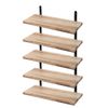 Levede Floating Wall Shelves Wood Wall Mounted 5Pcs Display Rack Bedroom