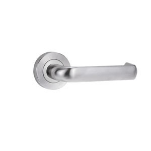 Lockwood Satin Chrome 1220 Symphony 77 Round Rose Lever Set