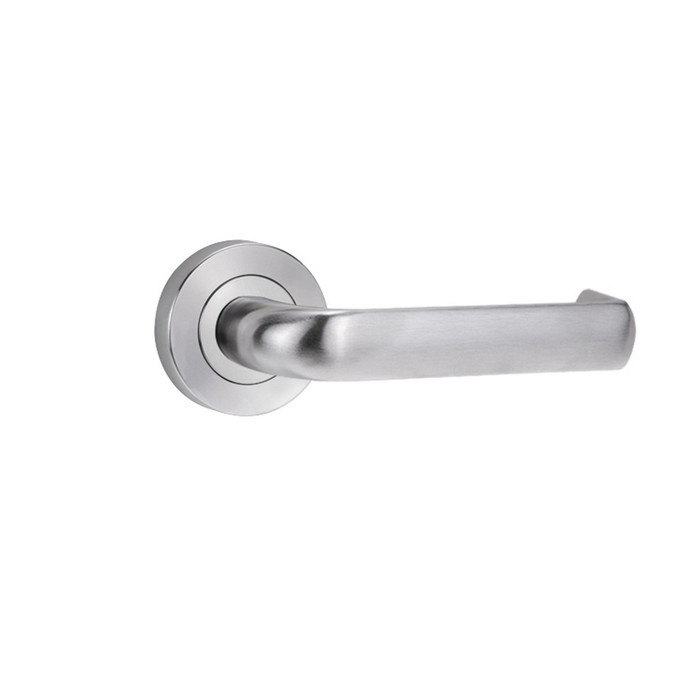 Lockwood Satin Chrome 1220 Symphony 77 Round Rose Lever Set