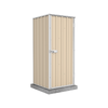 Absco Sheds 0.78 x 0.78 x 1.80m Classic Cream Basic Single Door Garden Shed
