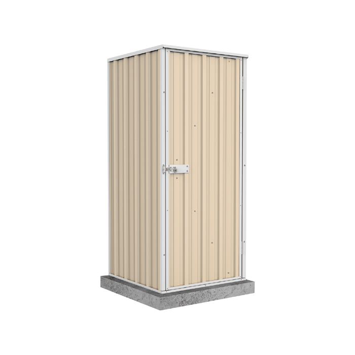 Absco Sheds 0.78 x 0.78 x 1.80m Classic Cream Basic Single Door Garden Shed