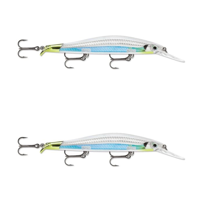 2x Rapala 12cm RipStop Deep Jerkbait Hard Body Fishing Lures - Albino Shiner