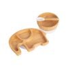 Tiny Dining Children's Bamboo Elephant Plate, Bowl and Spoon with Suction Cups - Segmented Design