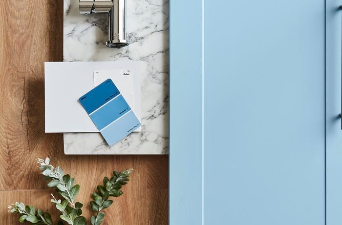 Flatlay of kitchen materials.