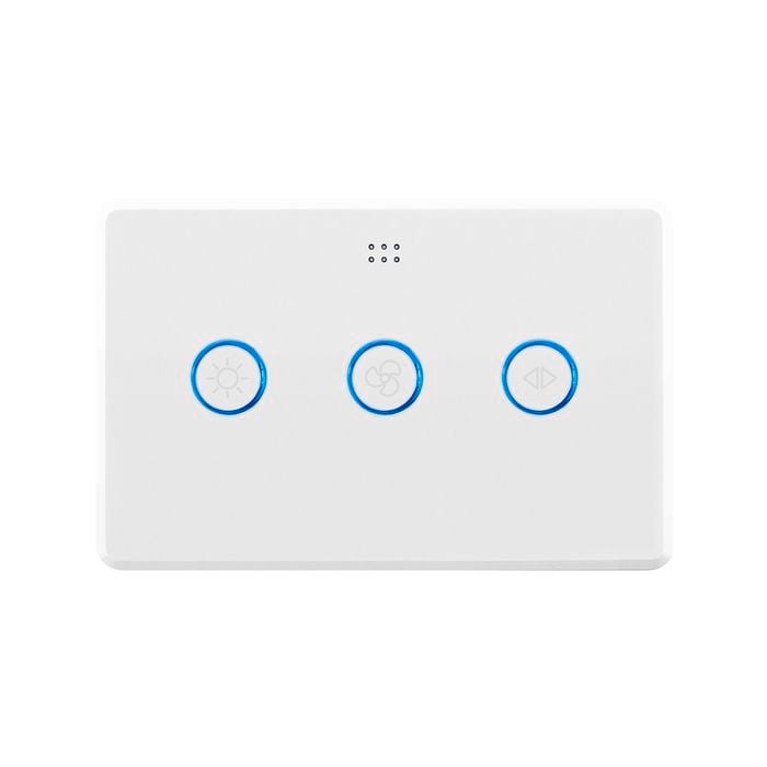 Deta White Grid Connect Smart Fan Speed Controller with Touch Light Switch