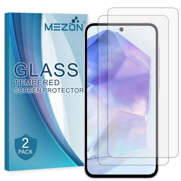 2 Pack MEZON Samsung Galaxy A35 5G Clear Tempered Glass Screen Protectors