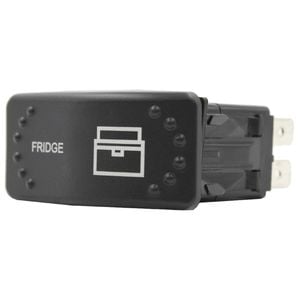 Switch Boss Dual Blue LED Laser Etched Rocker Switch (Horizontal) - Fridge