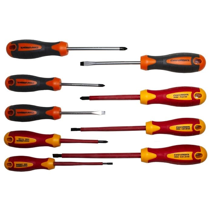Craftright 9 Piece VDE And Normal Screwdriver Set
