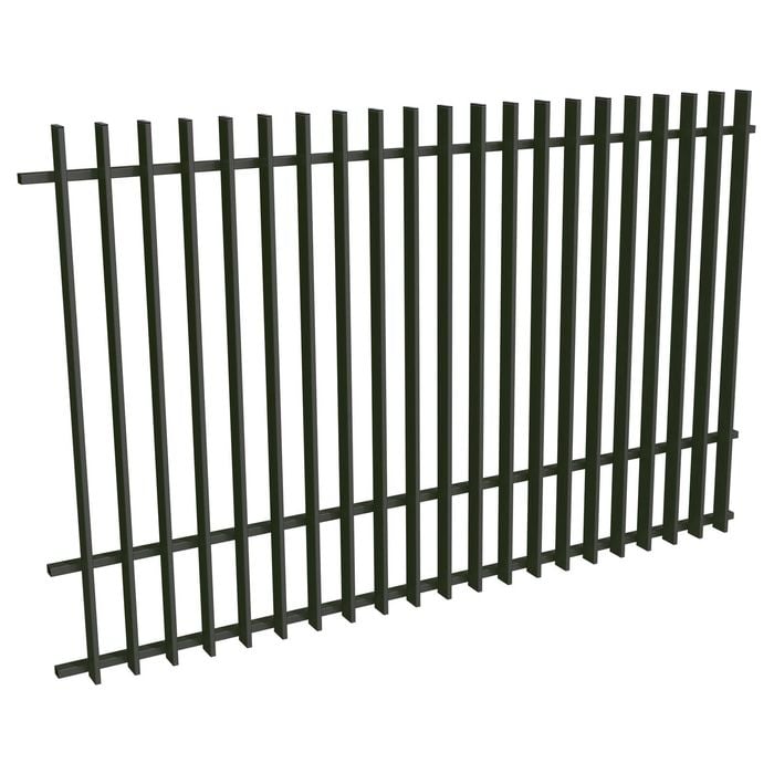 ProtectorAl 1201-2399W x 1500H Woodland Grey Aluminium Radiator Pool Fence Panel with mid rail