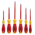 Wiha VDE 1000V Slot Pozi Square Screwdriver Set - 6 Piece