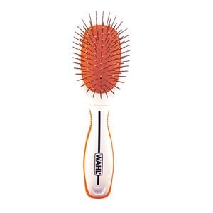 Wahl Small Double Sided Brush Soft Grip for Cats & Dogs White Orange