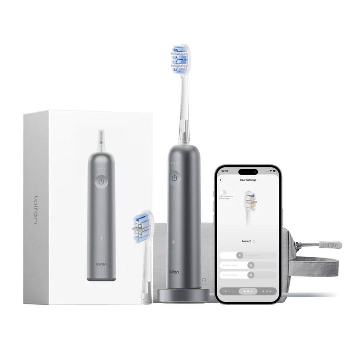 Laifen Wave Pro Electric Toothbrush w/ Travel Pouch - Space Grey Aluminum Alloy