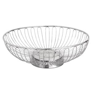 Olympia Bread Or Fruit Bowl Stainless Steel Wire Basket Cd252 90x255mm Commercial Tableware