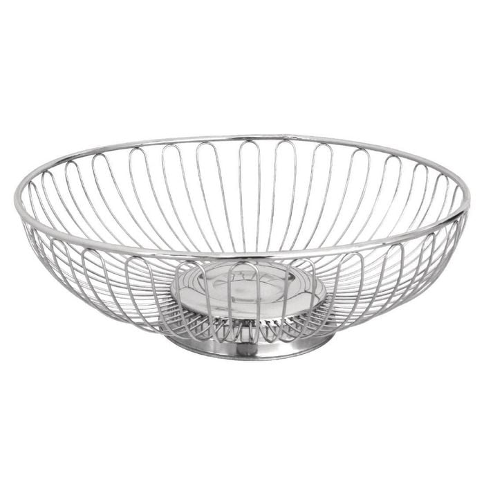 Olympia Bread Or Fruit Bowl Stainless Steel Wire Basket Cd252 90x255mm Commercial Tableware