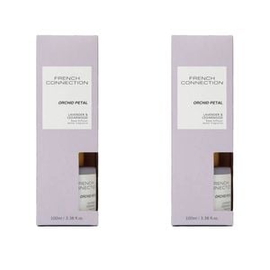 2PK French Connection Orchid Petal Lavender & Cedarwood Liquid Diffuser 100ml