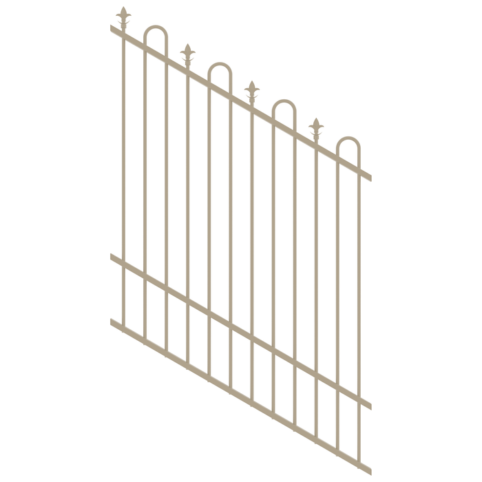 ProtectorAl 350 - 1200 x 1500mm Paperbark Raked 16-30º Loop And Spear Top Pool Fence Panel