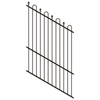 ProtectorAl 350 - 1200 x 1800mm Black Satin Raked 16-30º Loop And Spear Top Pool Fence Panel - Black